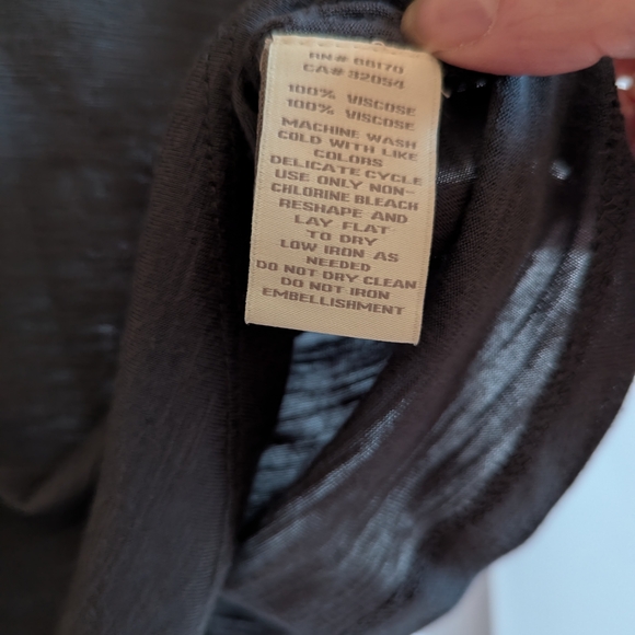 Embroidered Sparkly Gray Anthropologie Top - Picture 5 of 8